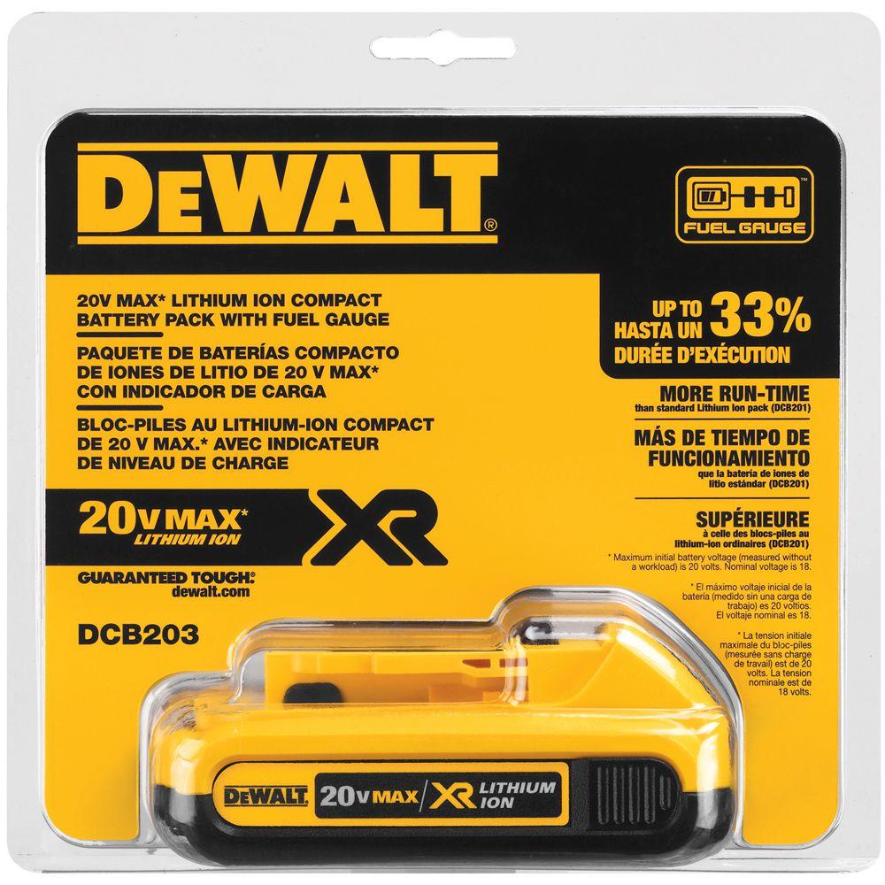 DEWALT 20V MAX XR Lithium-Ion Battery 2 Amp