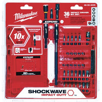 MILWAUKEE Shockwave 36pcs Impact Drill Driver Black Oxide Bit Set