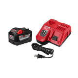 MILWAUKEE M18 18V Lithium-Ion High Demand Battery Pack 9 Amp & RAPID Charger