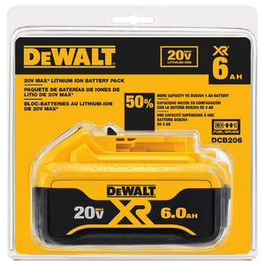 DEWALT 20V MAX XR Lithium-Ion Battery 6 Amp