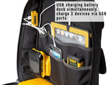 DEWALT USB Charging Tool Back Pack (23 Pockets)